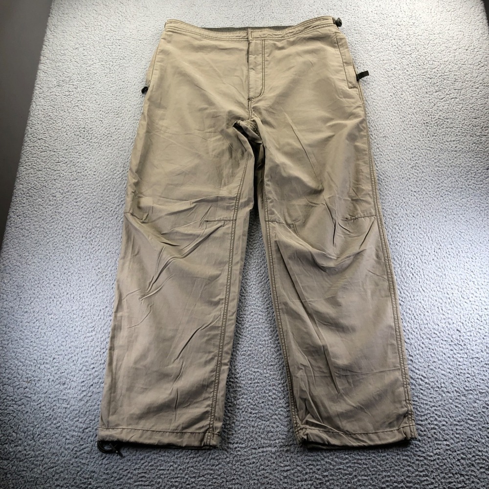 Vtg Gap Pants Men Large Beige Paratrooper Parachute Baggy Skater Rave Drawstring